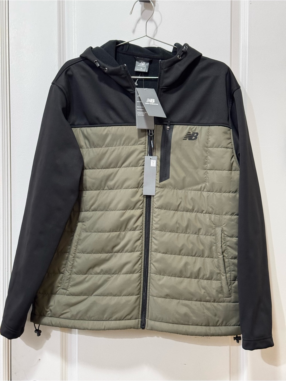 New Balance Black Fleece-Lined Jacket with Tag Men’s Medium NWT’S soft shell.